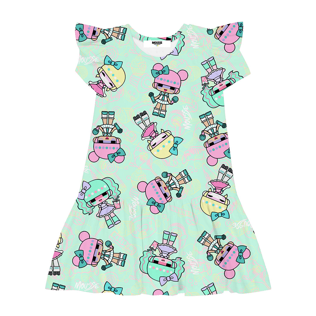 dress jersey rouches lovedoll