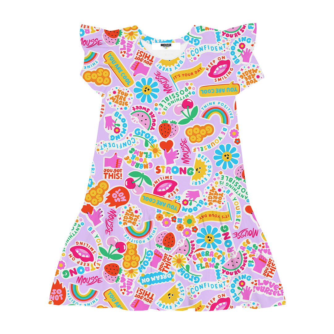 dress jersey rouches stickerscloud