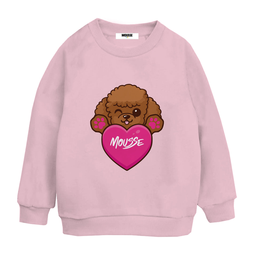 felpa girocollo basic pink arthur
