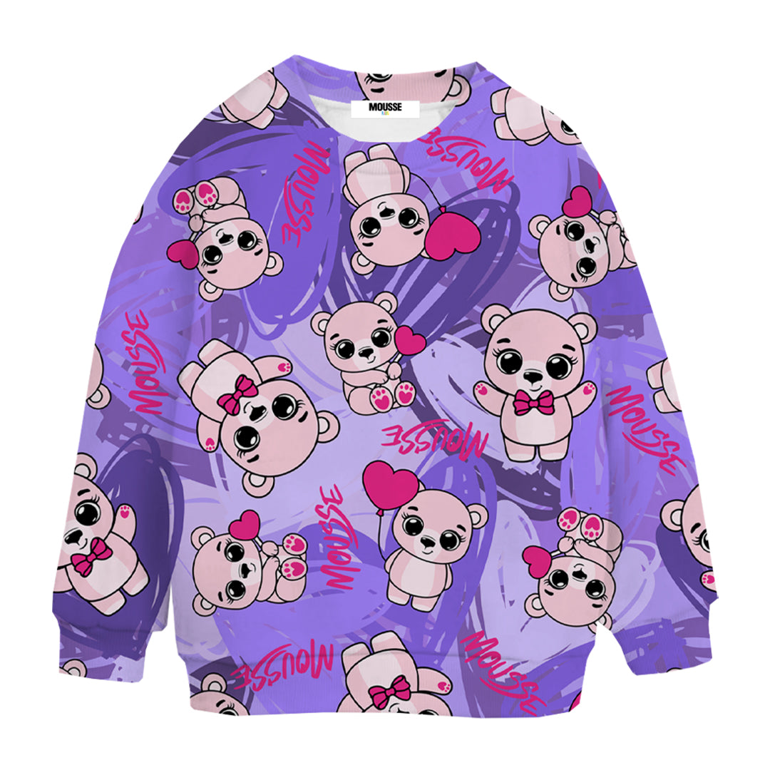 felpa girocollo fantasia bearinlove