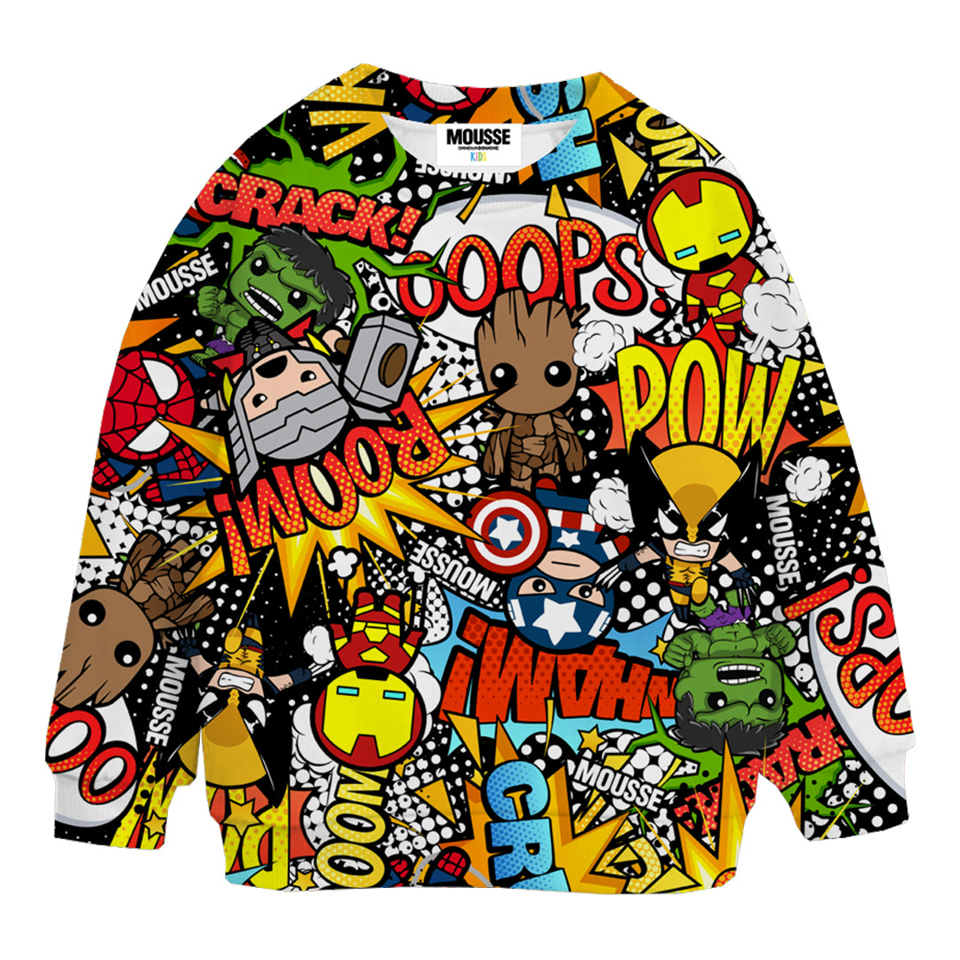 felpa girocollo fantasia super friend