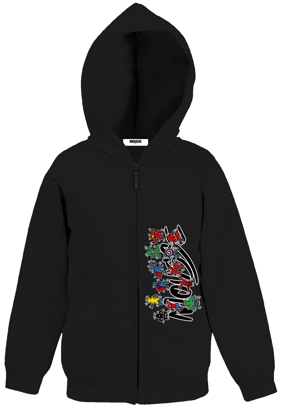 hoodie zip boy superkeith black