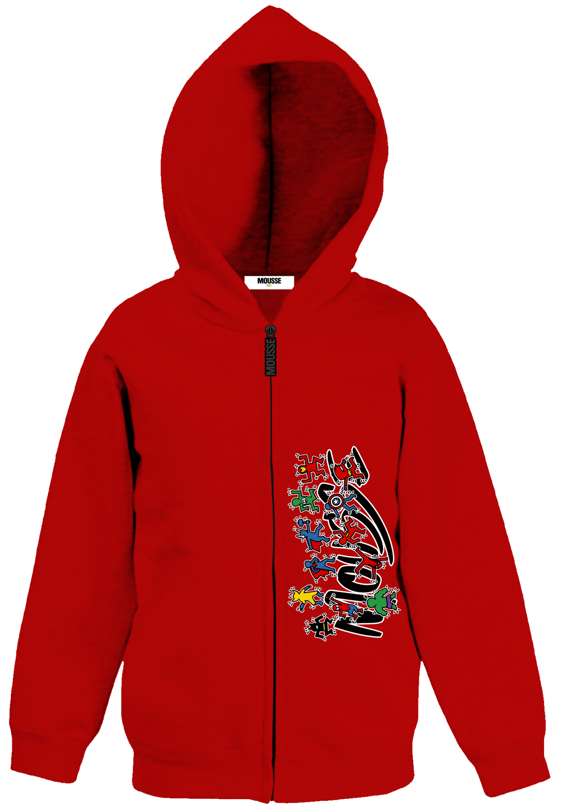 hoodie zip boy superkeith red