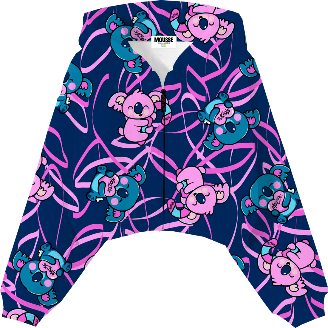 hoodie zip crop girl kokkoala