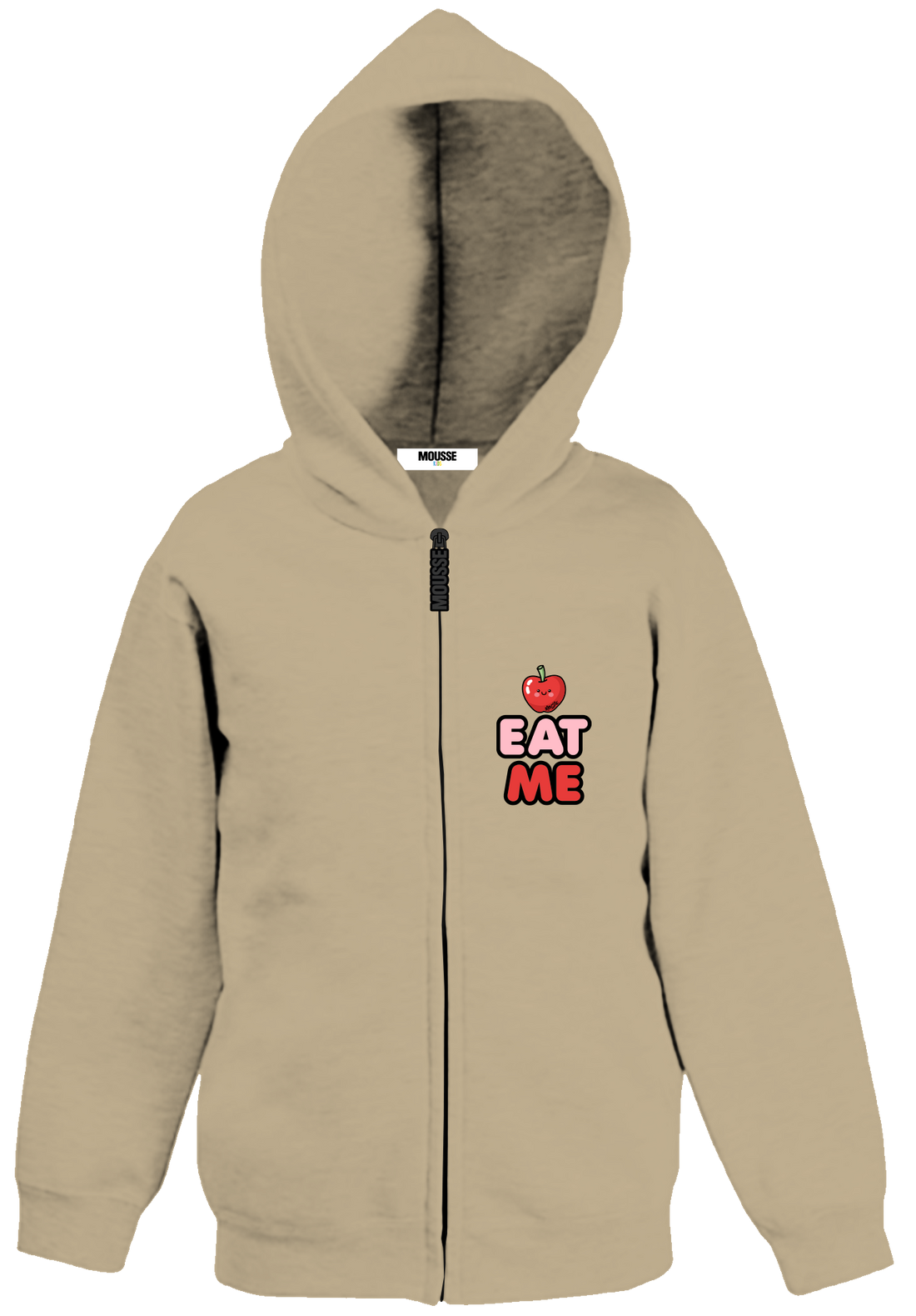 hoodie zip leo breakfast ivory