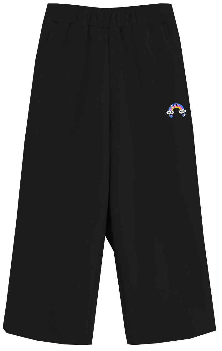 pant trouser happy cloud black