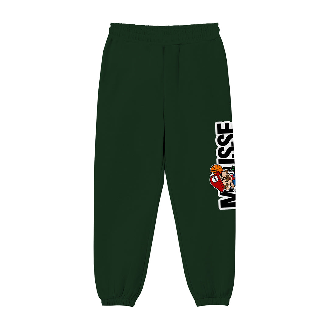 pantalone cozy felpa boy air mario green wood