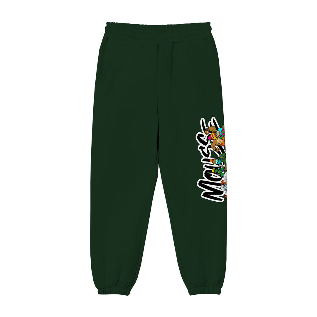 pantalone cozy felpa boy party ski green wood