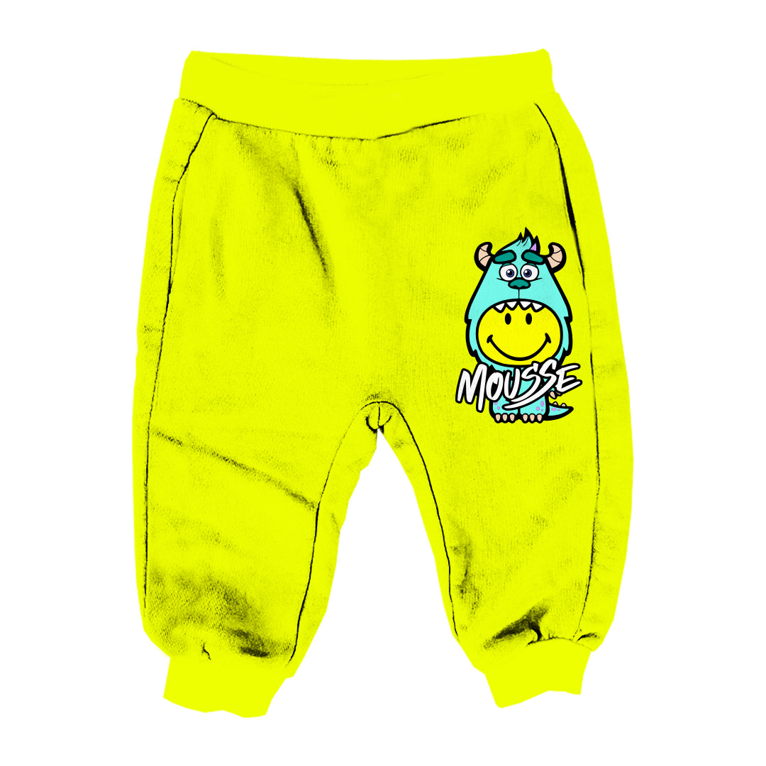 pantalone neonato monsterfriend mono yellow