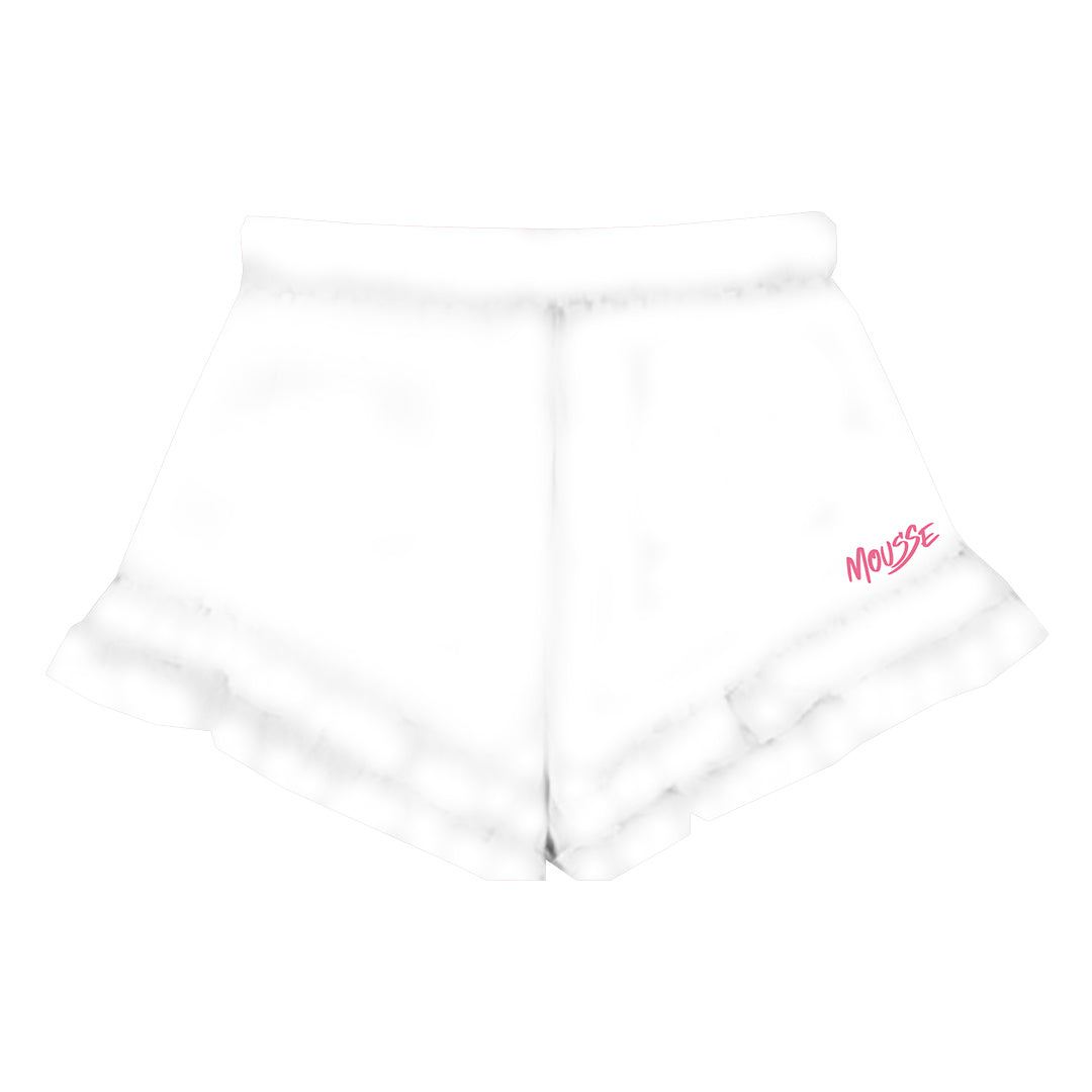 short popeline rouches white
