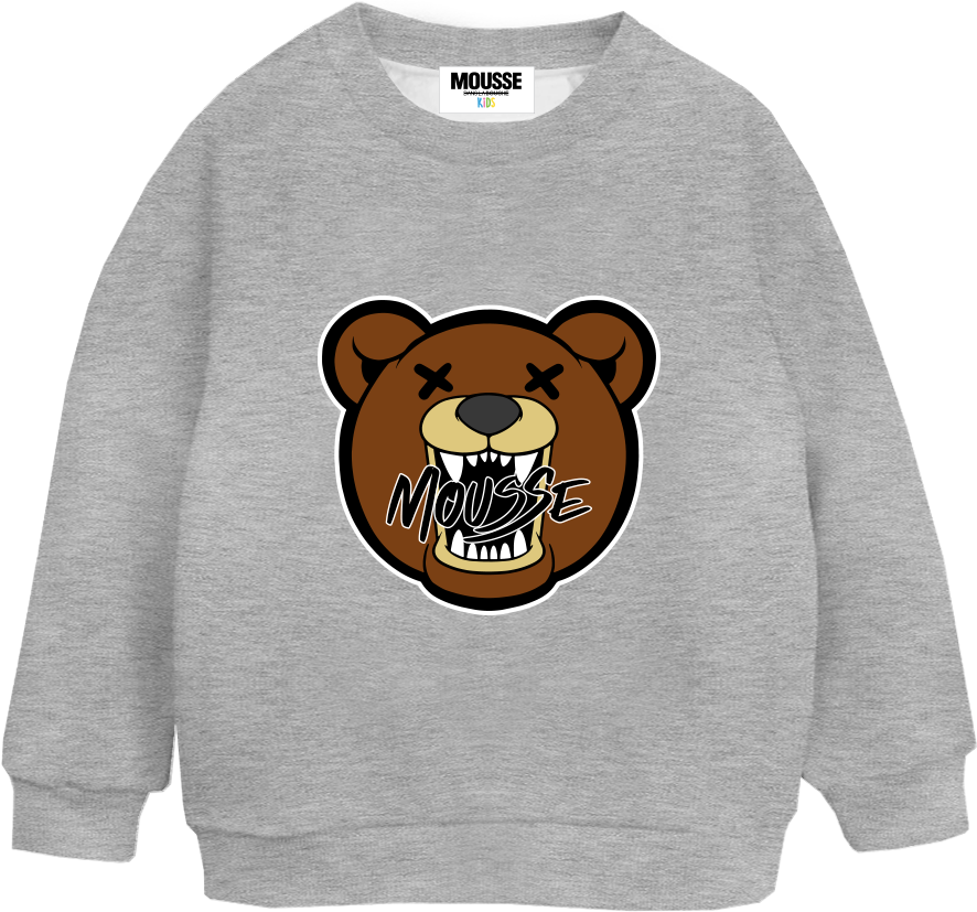 sweatshirt print boy bear melange