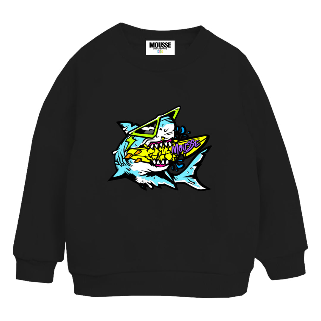 sweatshirt print lifeshark black