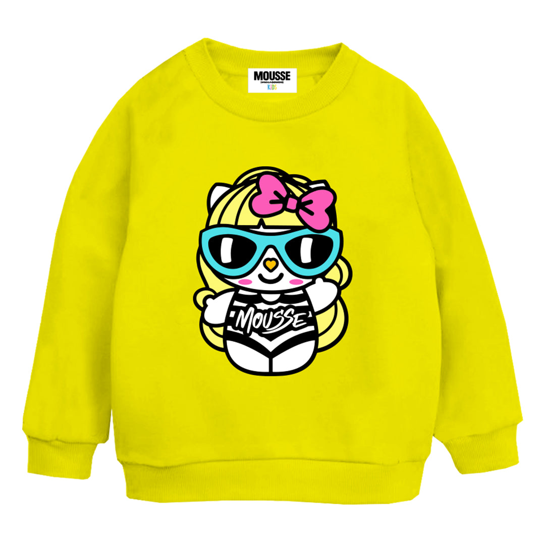 sweatshirt print yellow catbeach