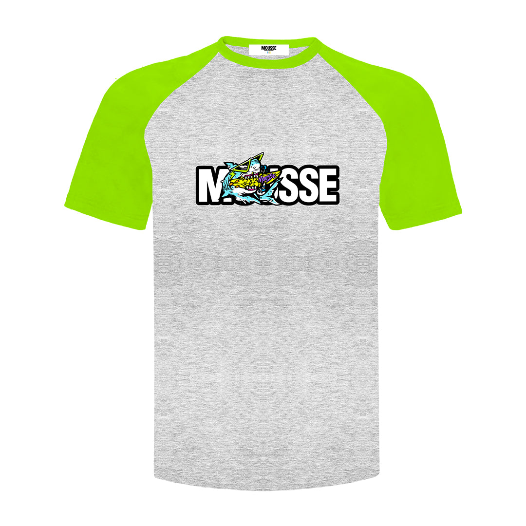 t-shirt-baseball lifeshark green acid