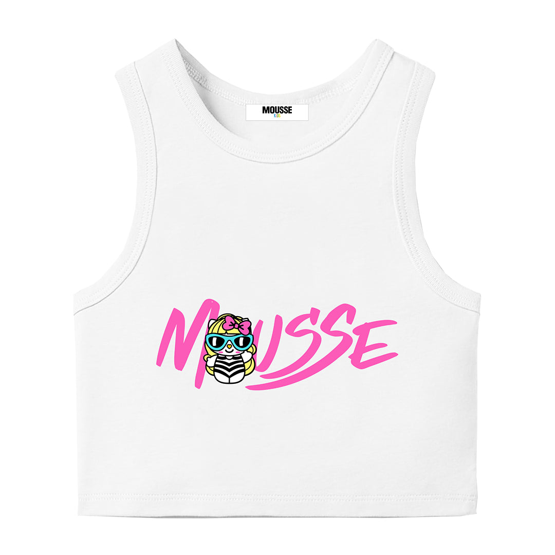 tank crop jersey catbeach white