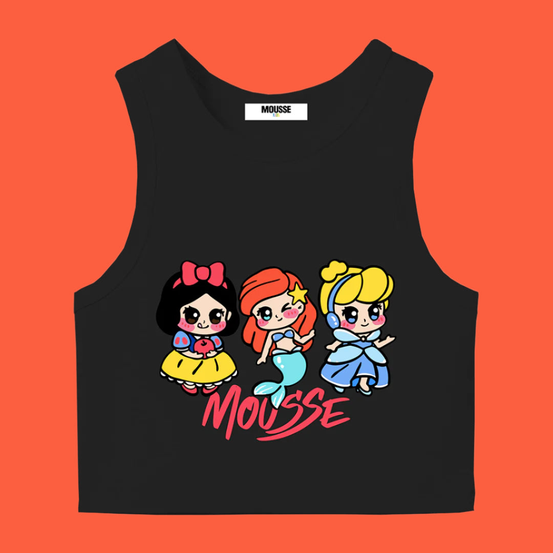 tank crop jersey loveprincess black