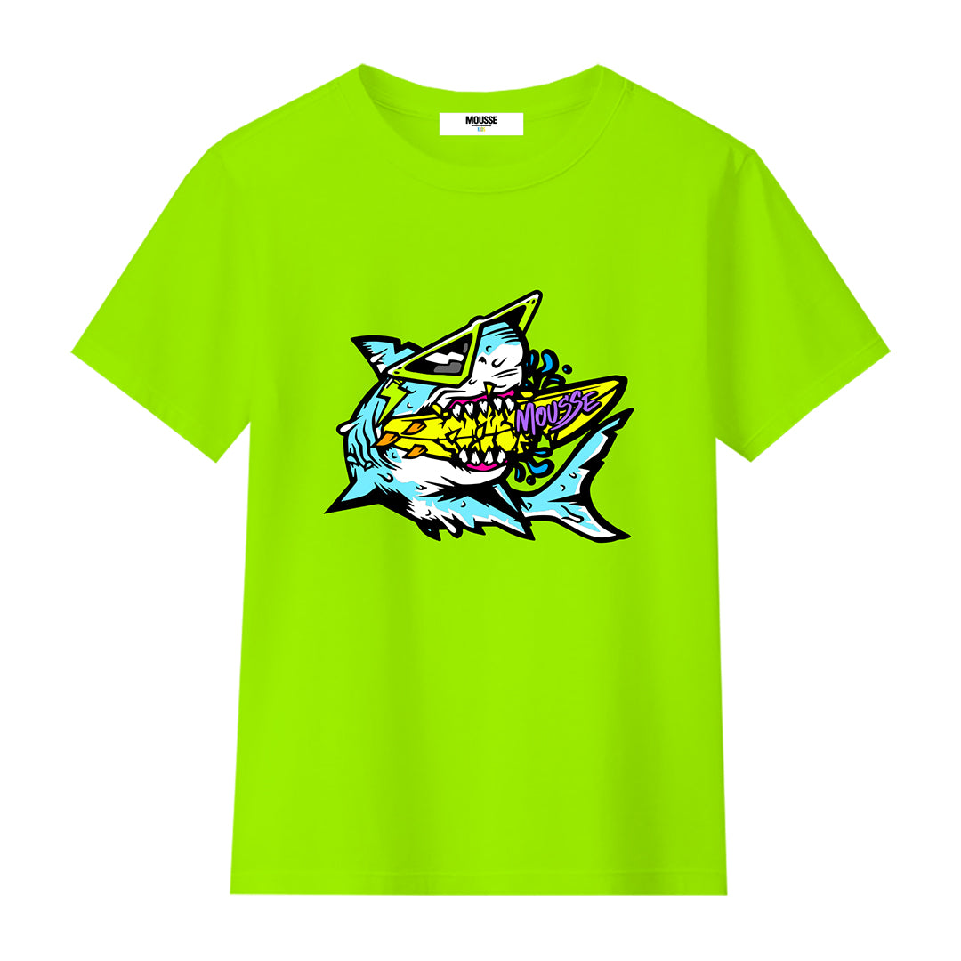 tshirt boy lifeshark green acid