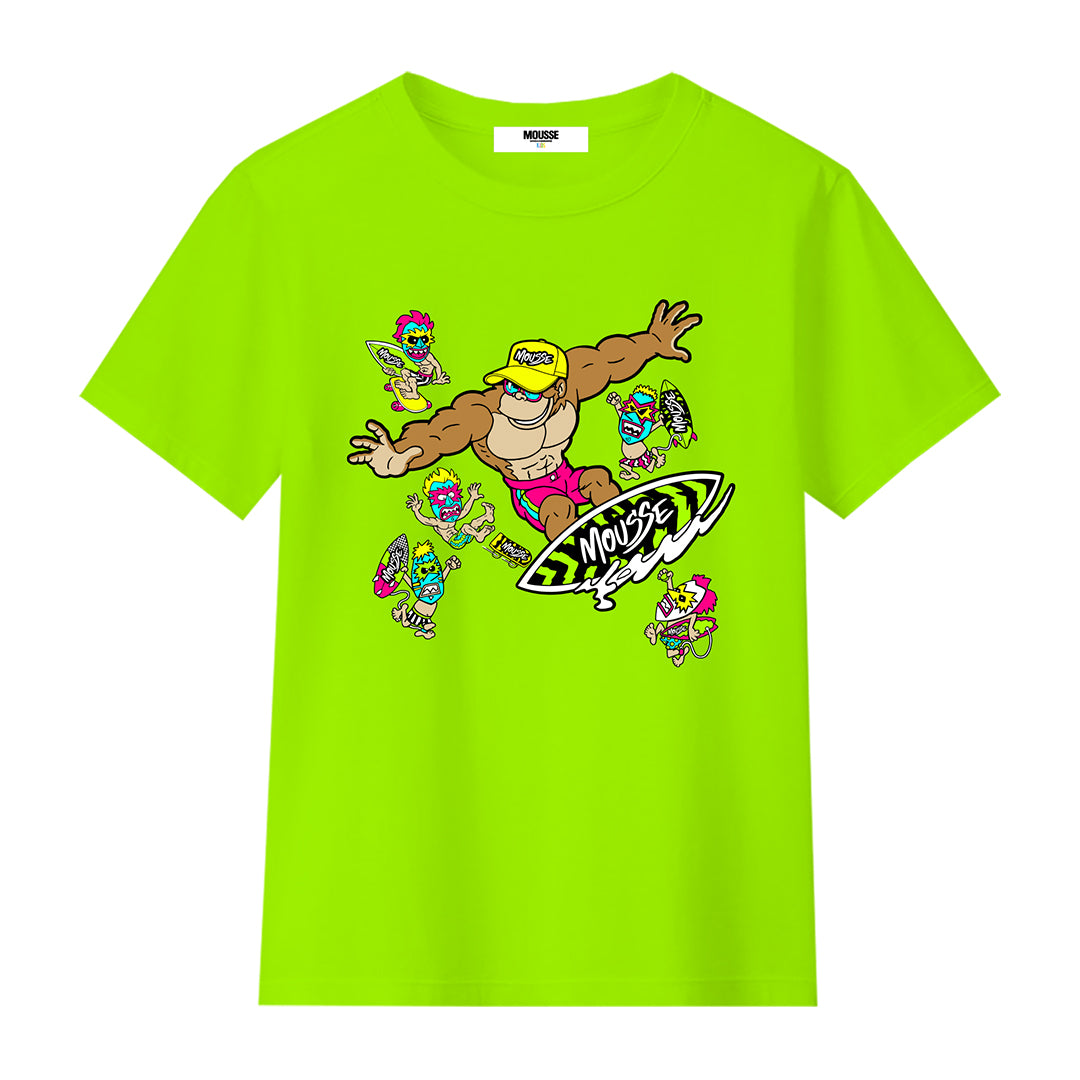 tshirt boy mahorimonster green acid