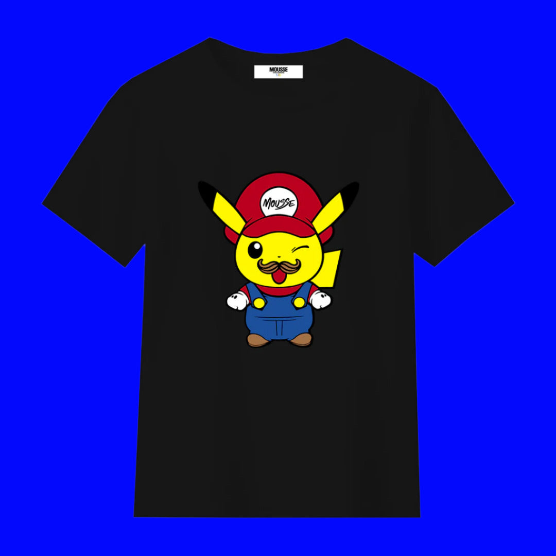 tshirt boy pikamario black
