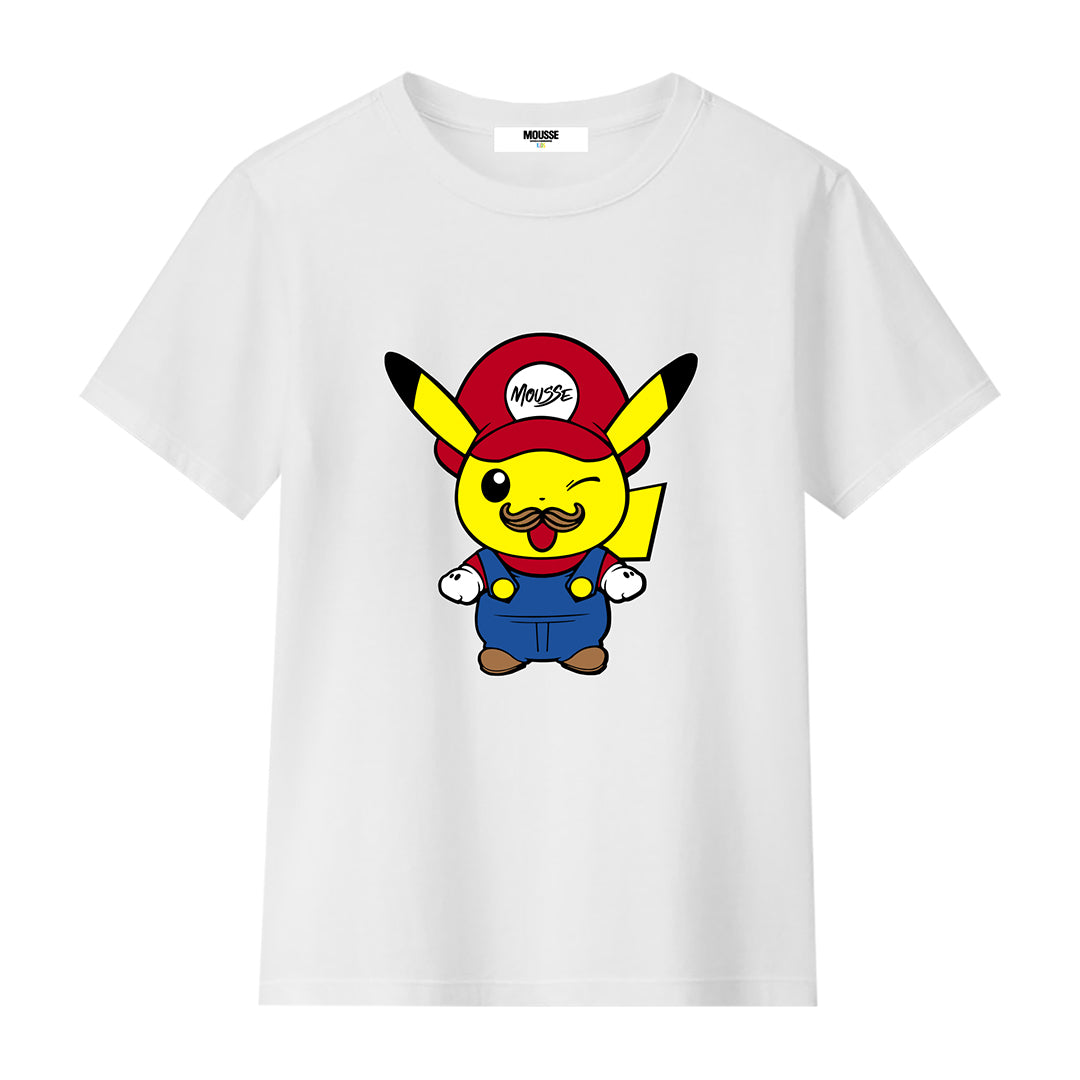 tshirt boy pikamario white