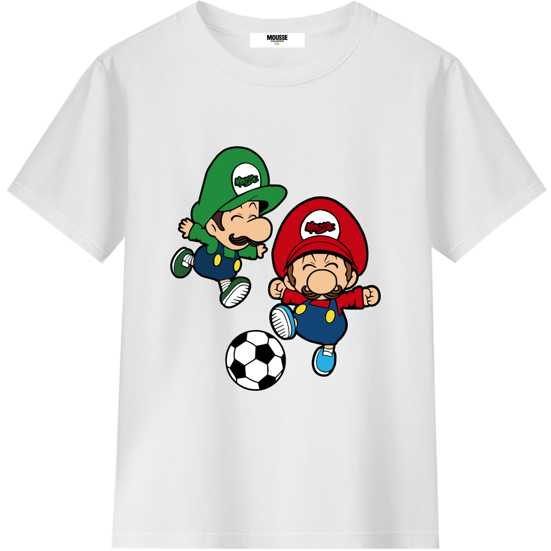 tshirt print boy brosoccer white
