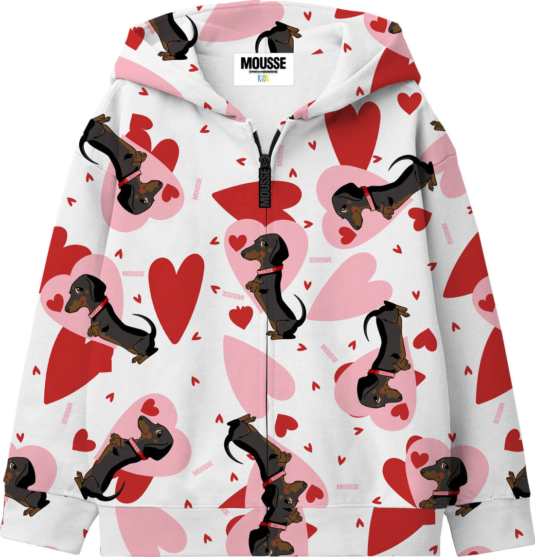 FELPA ZIP CAPPUCCIO FANTASIA BASSET