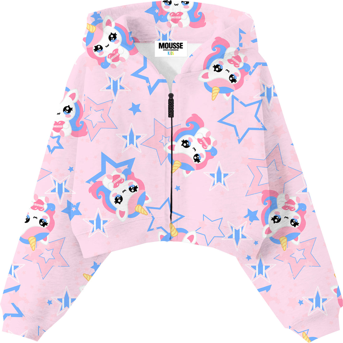FELPA HOODIE ZIP CROP FANTASIA LOVUNICORN