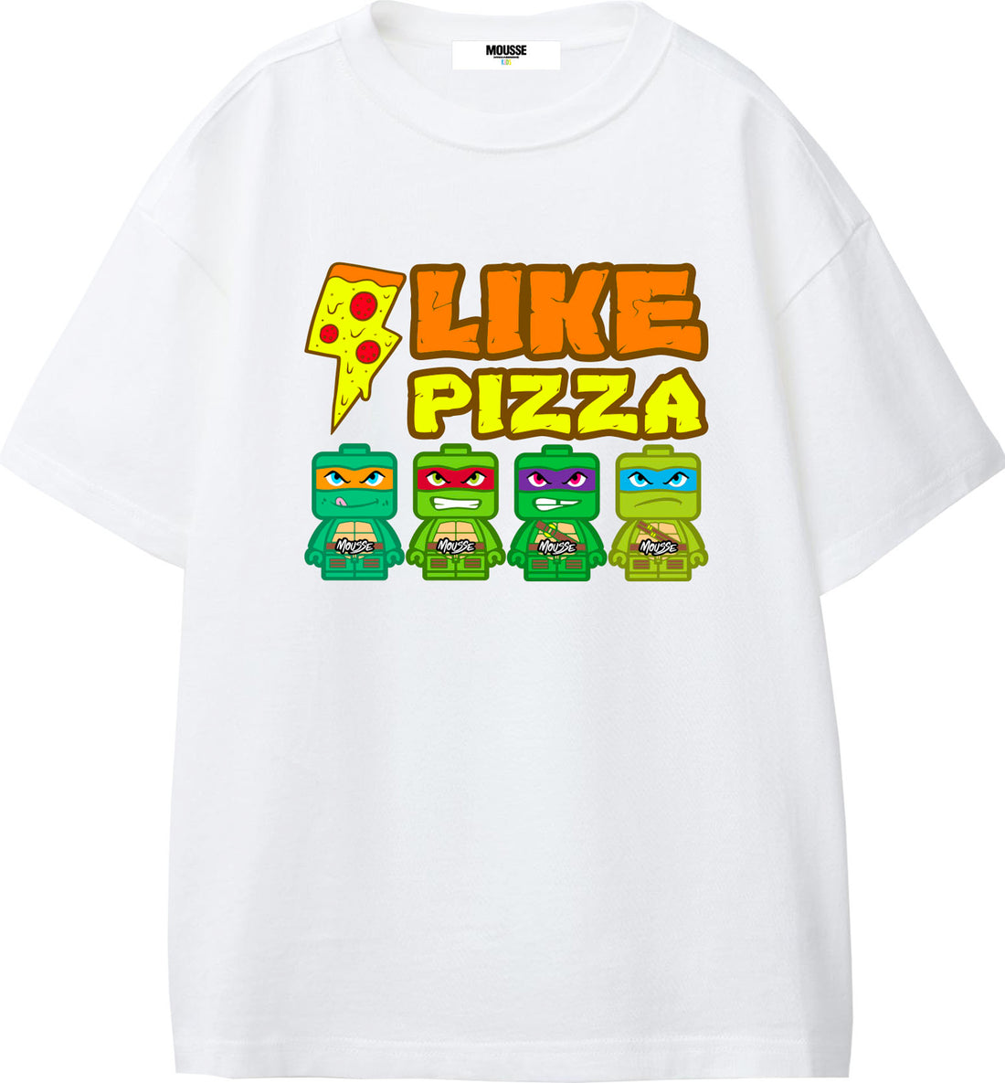 T SHIRT M/C TINTA UNITA PIZZATURTLE