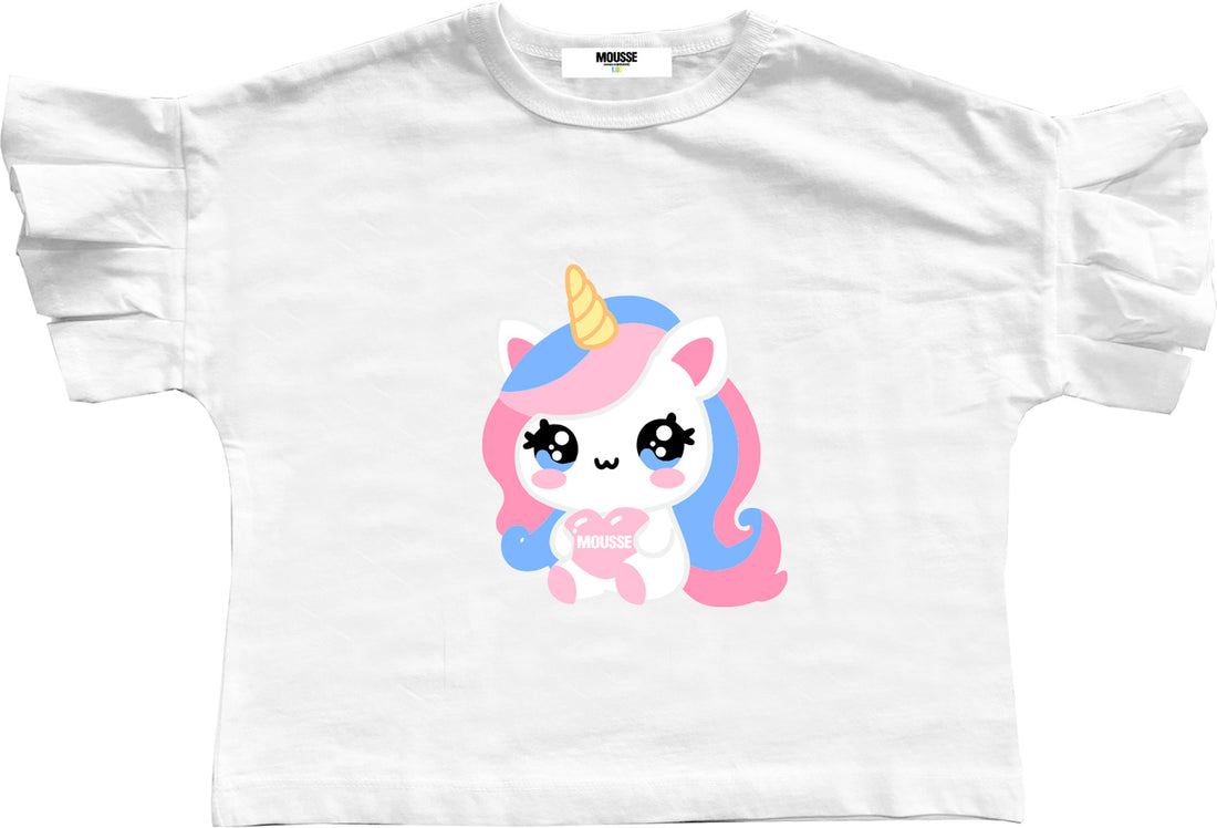 T SHIRT CROP TINTA UNITA LOVEUNICORN