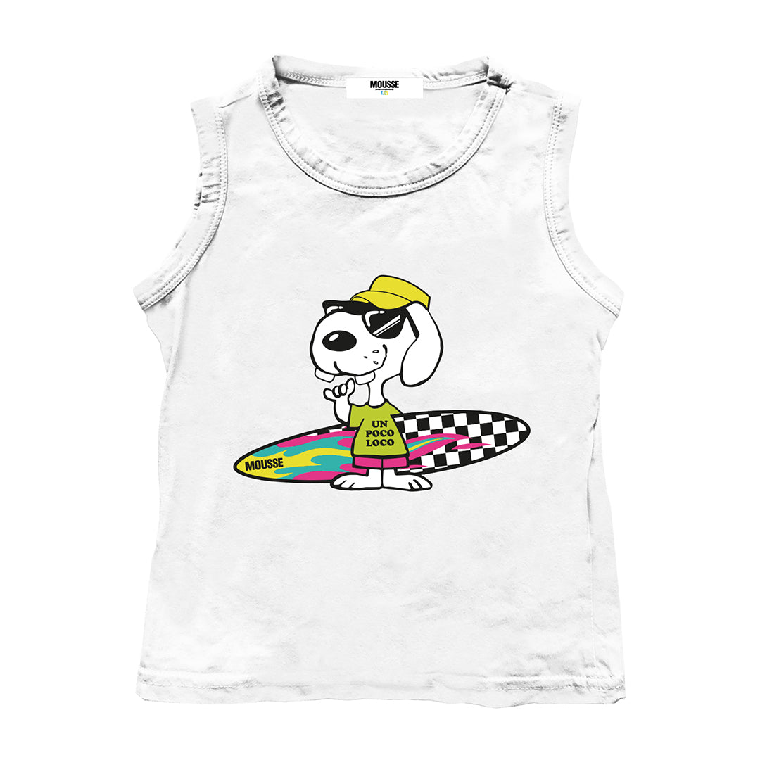 canotta boy snoopsurf white