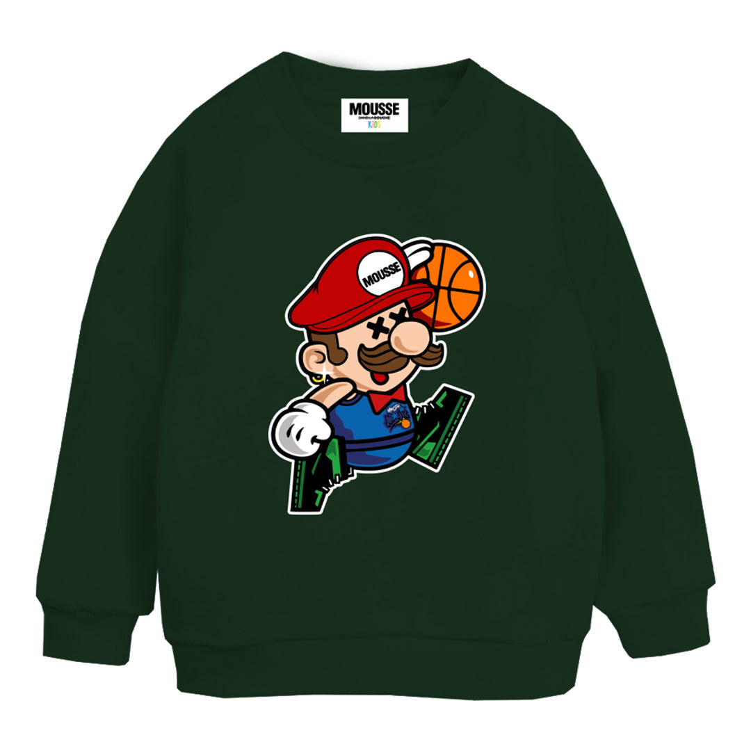 felpa girocollo green wood air mario