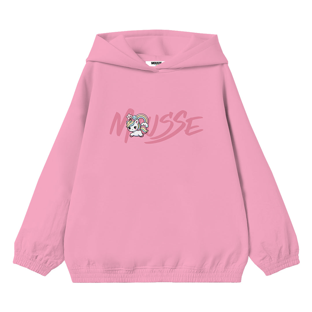 hoodie crop pink unileo