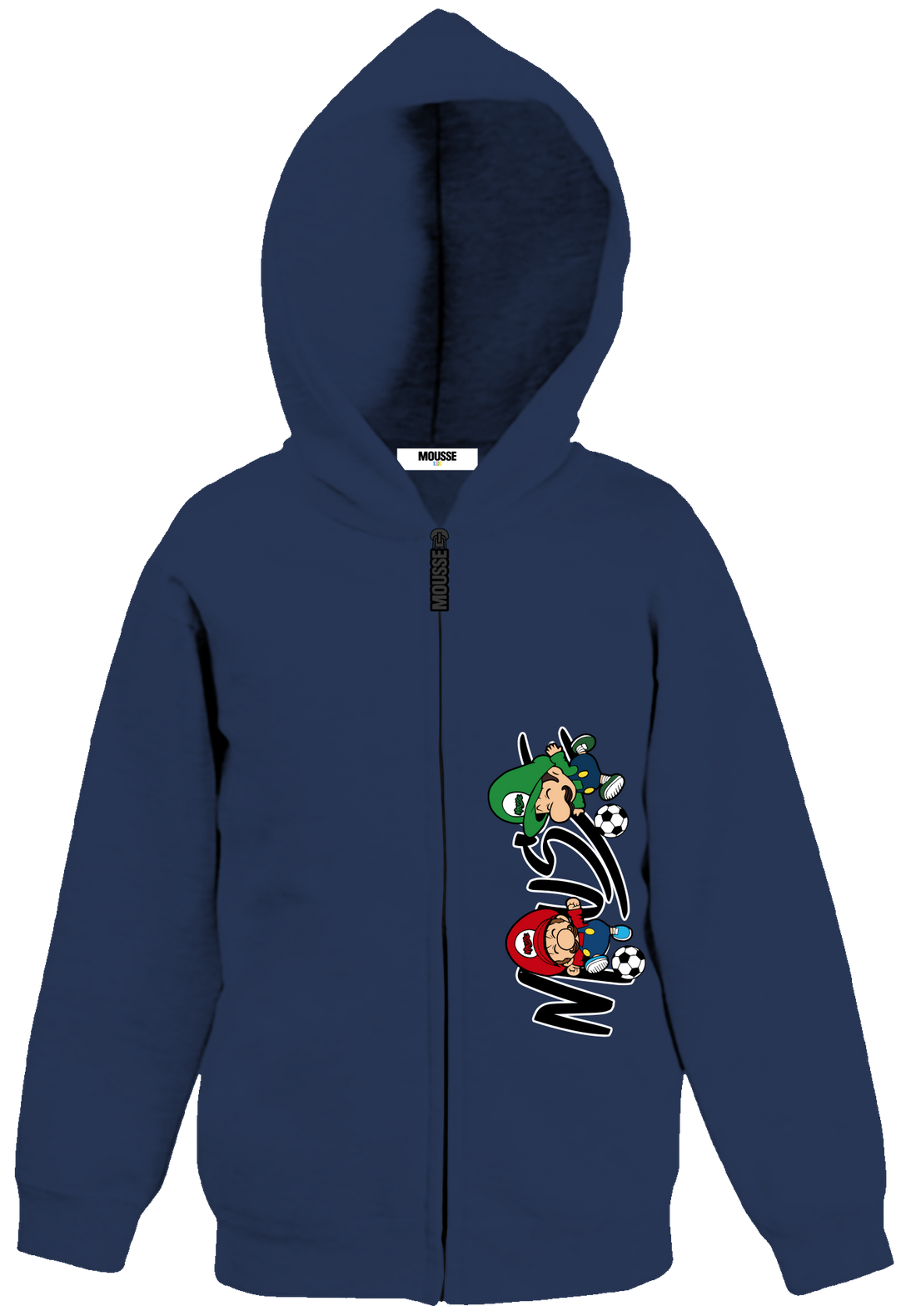 hoodie zip boy brosoccer blue