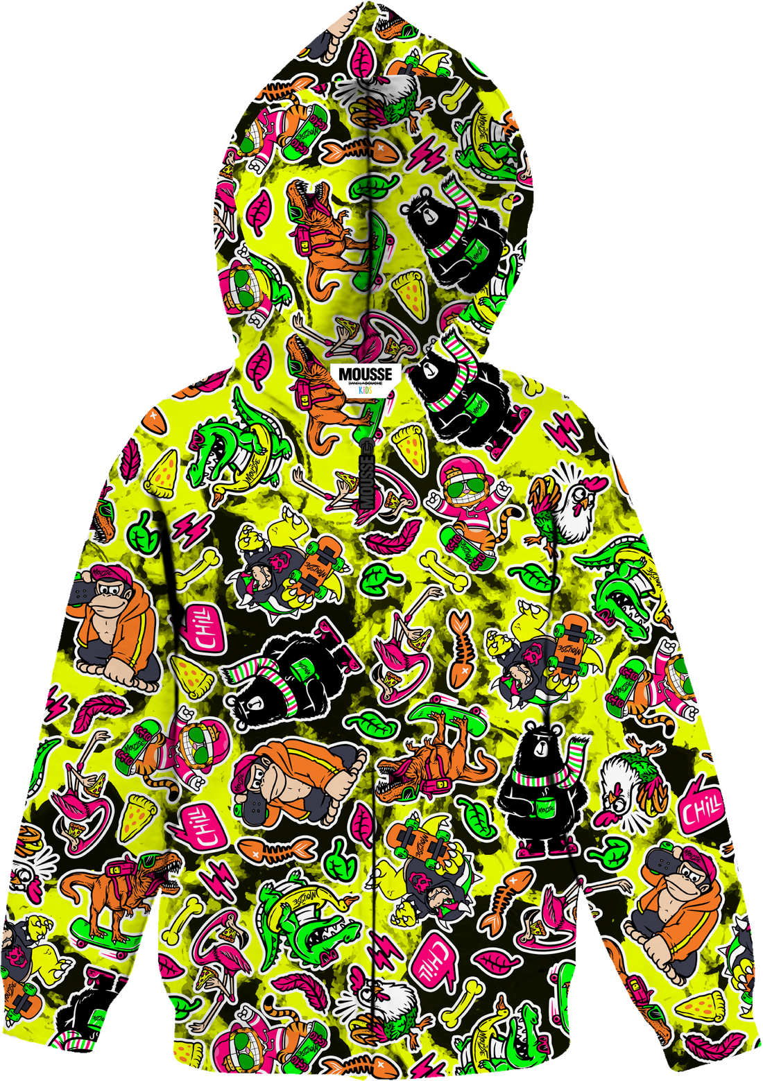 hoodie zip fantasy skatetoschool