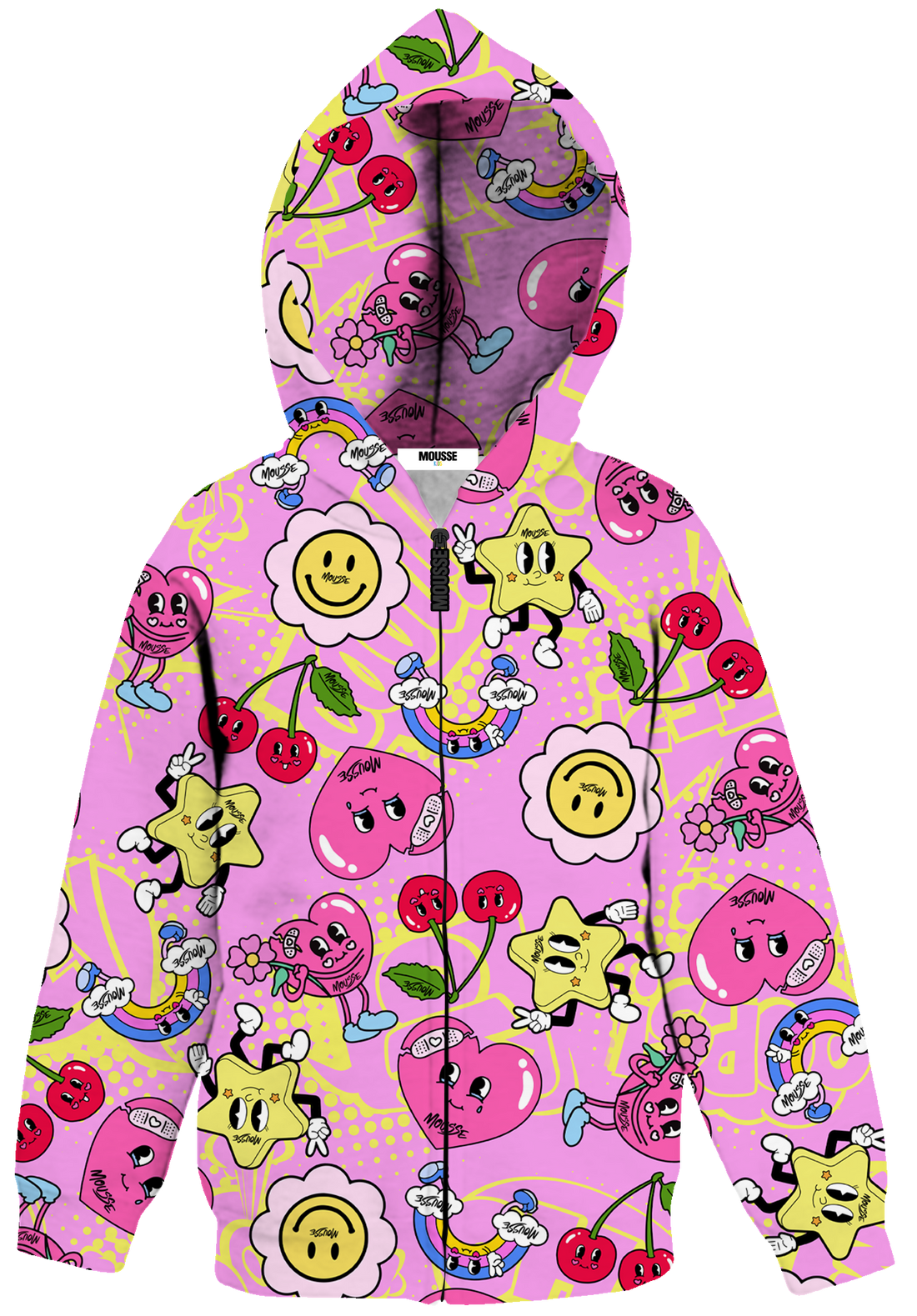hoodie zip happy cloud