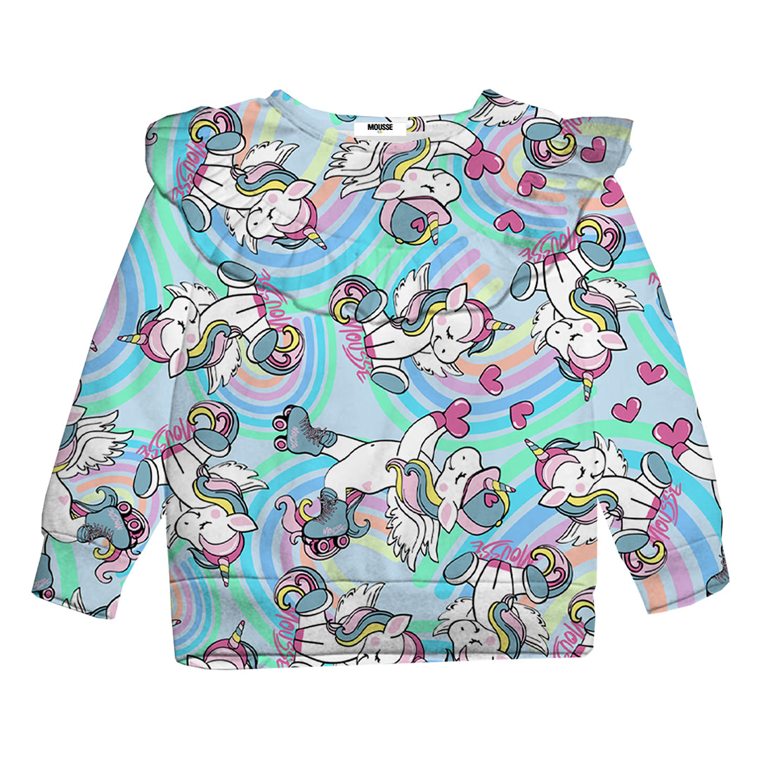 maglia girocollo frappa ciniglia girl unicorn sweet