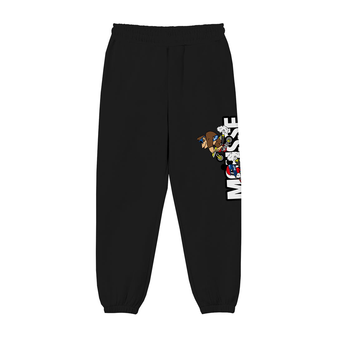 pantalone cozy accoppiato boy turbo race black