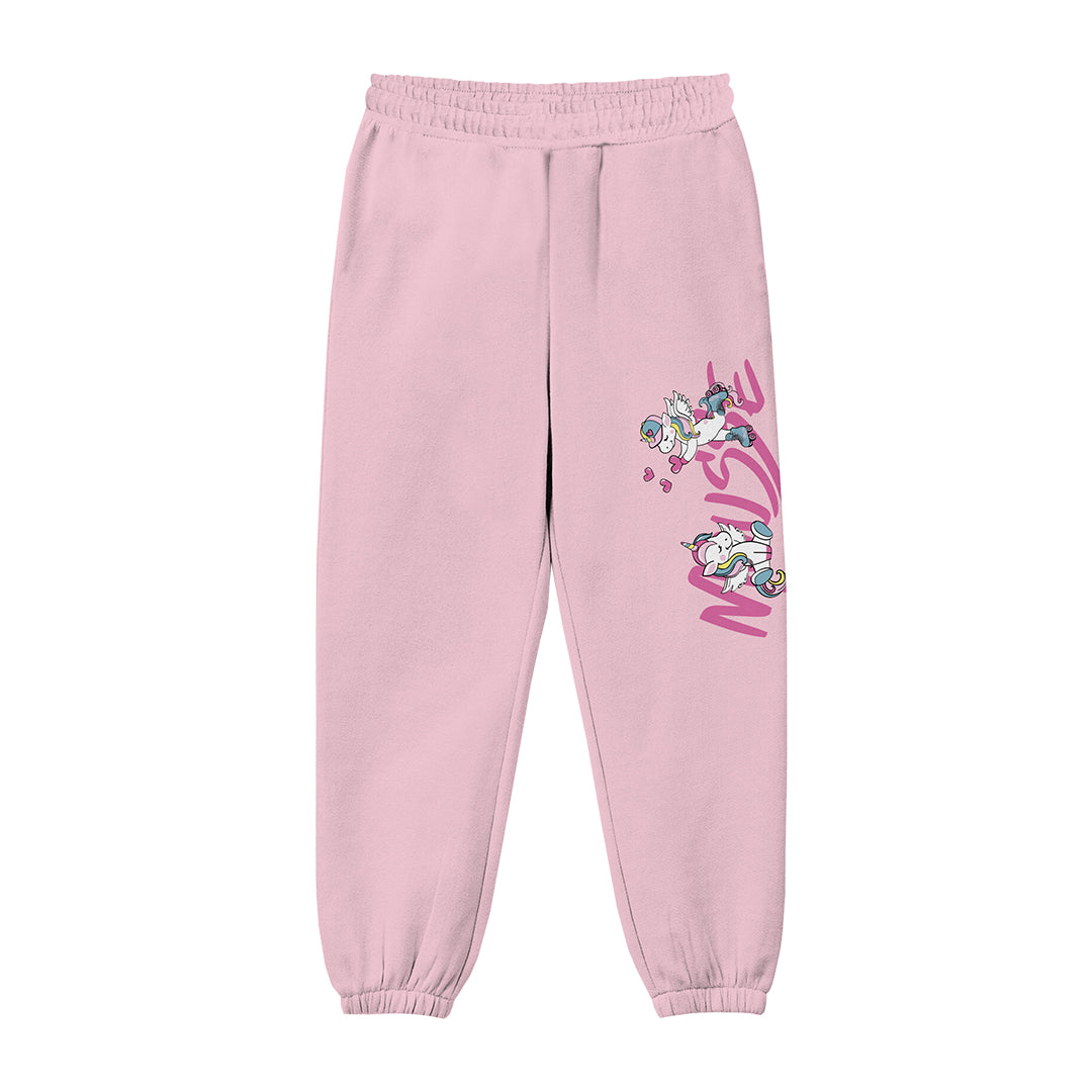 pantalone cozy felpa pink unicorn sweet