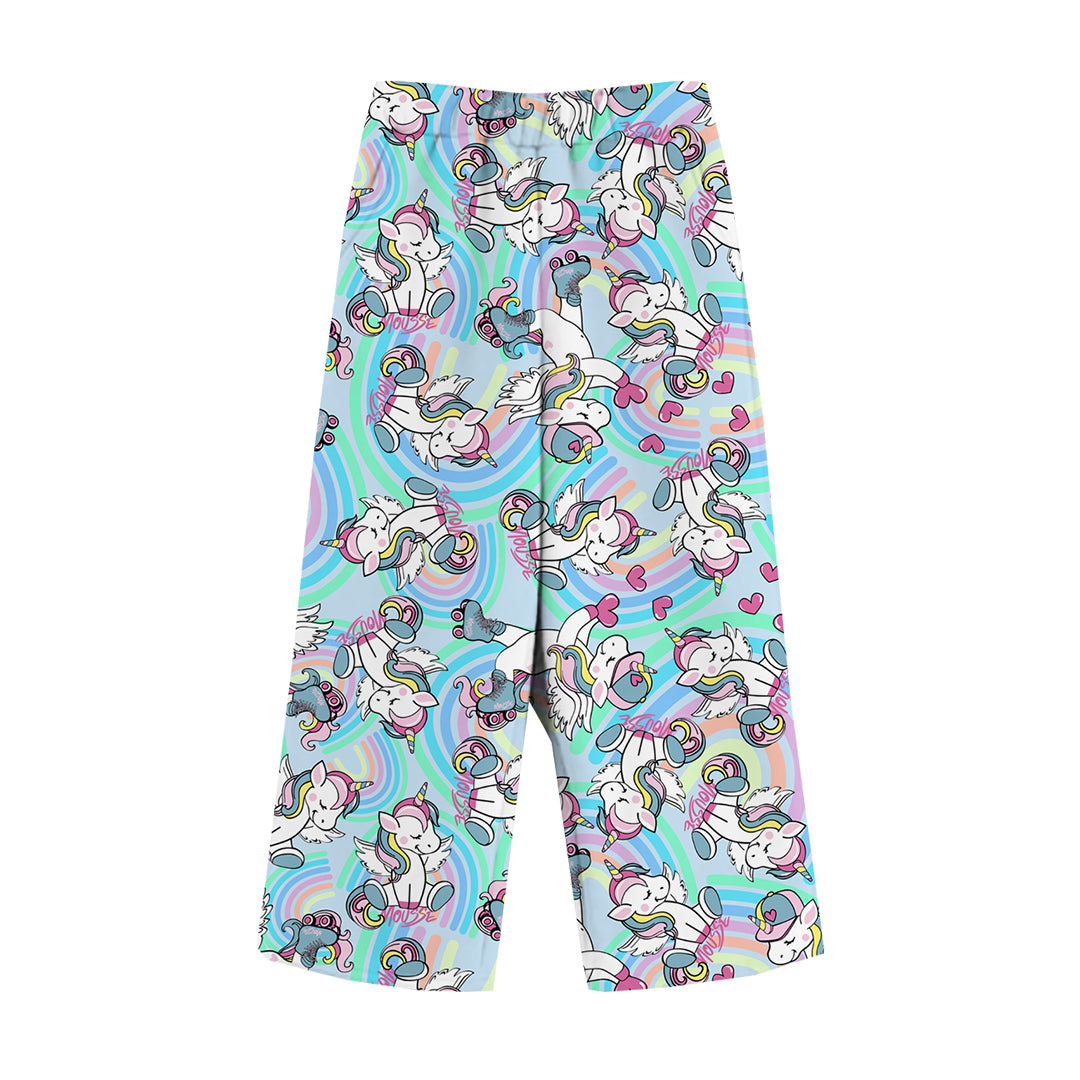 pantalone felpa palazzo unicorn sweet