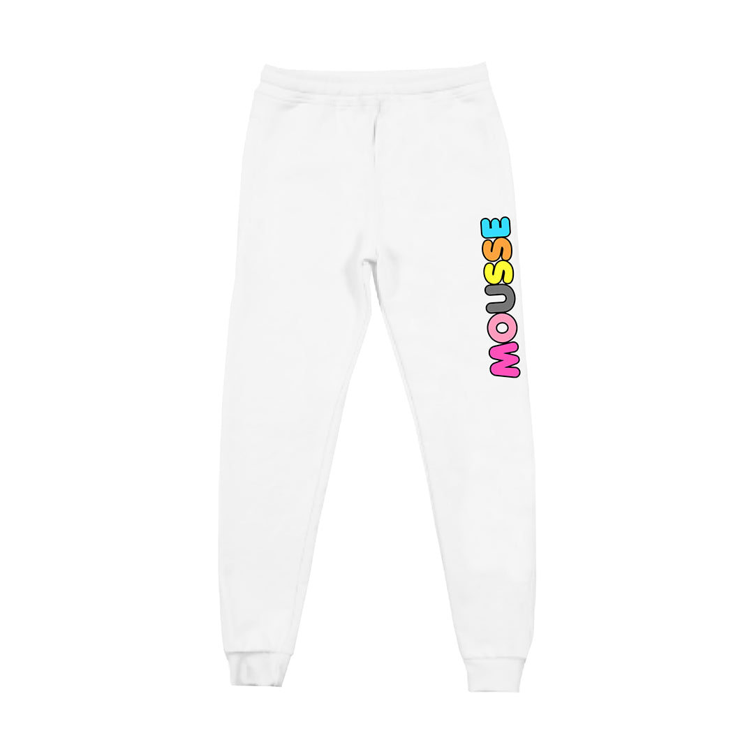 pantalone jogger bimba white pandonuts