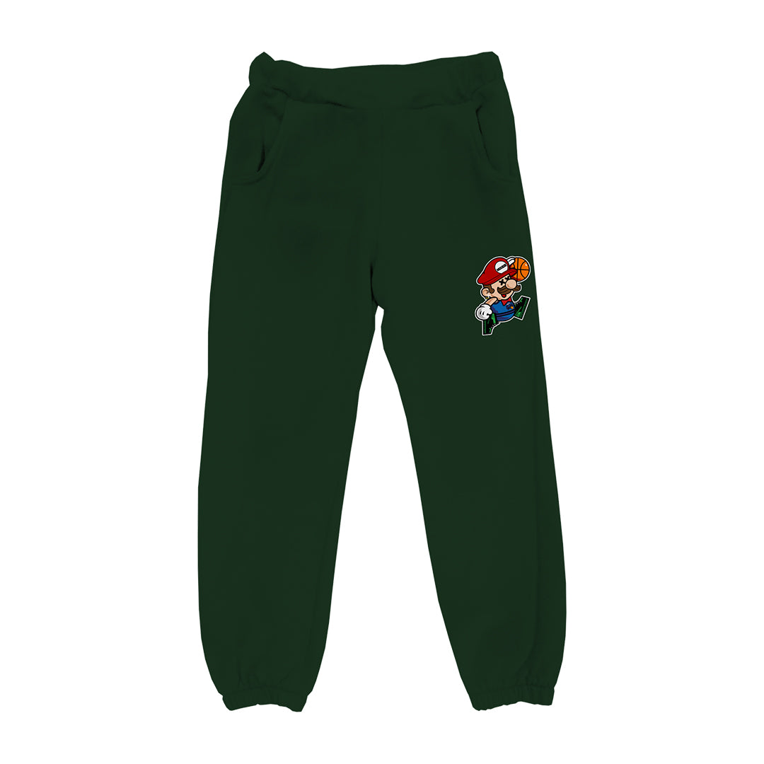 pantalone jogger green wood air mario