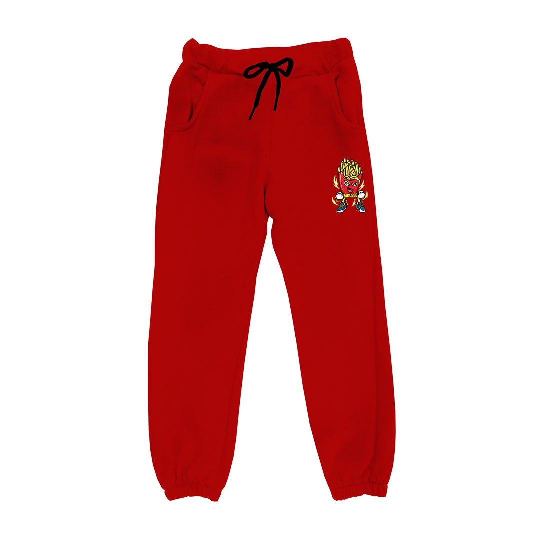 pantalone jogger monsterfood red