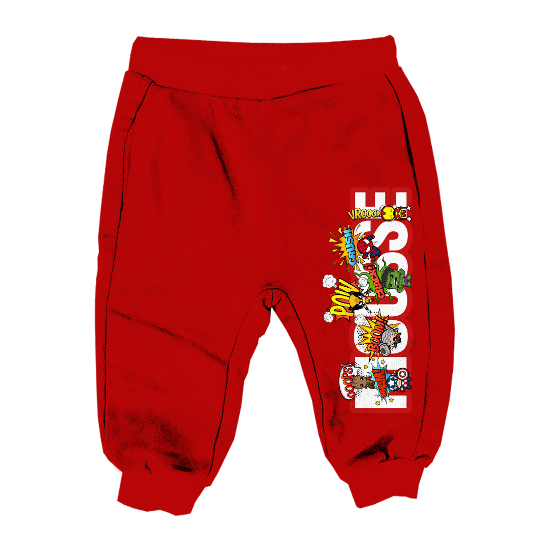 pantalone neonato superfriend red