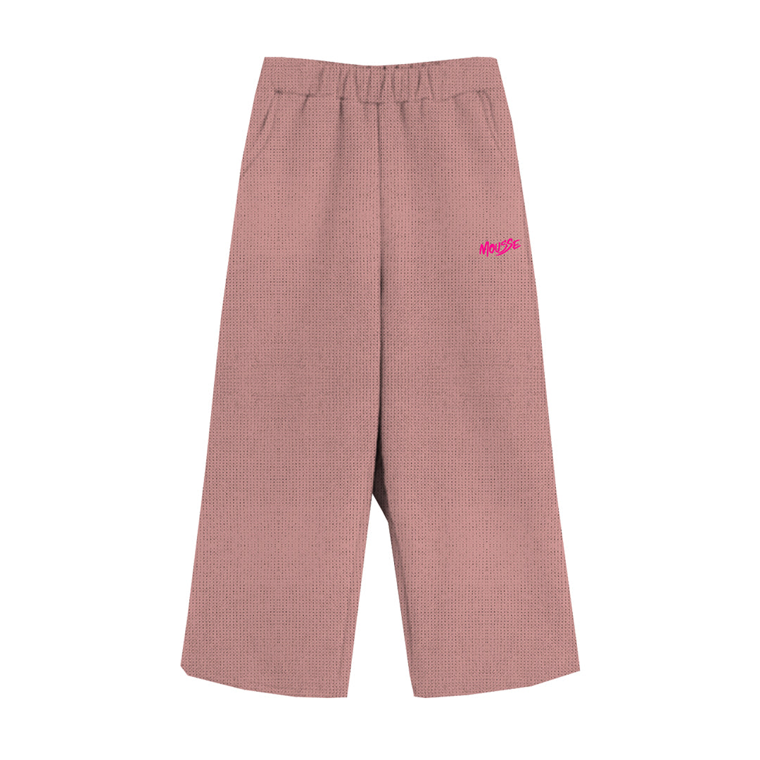 pantalone palazzo in maglia pink