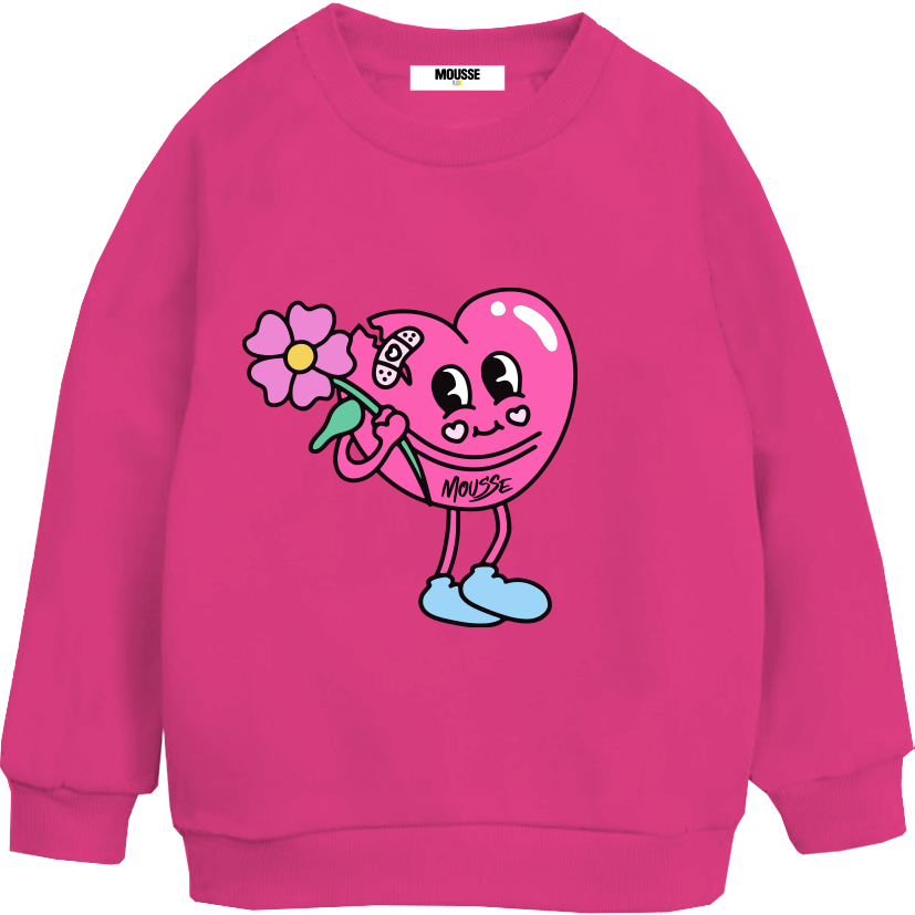 sweatshirt happy cloud fucsia