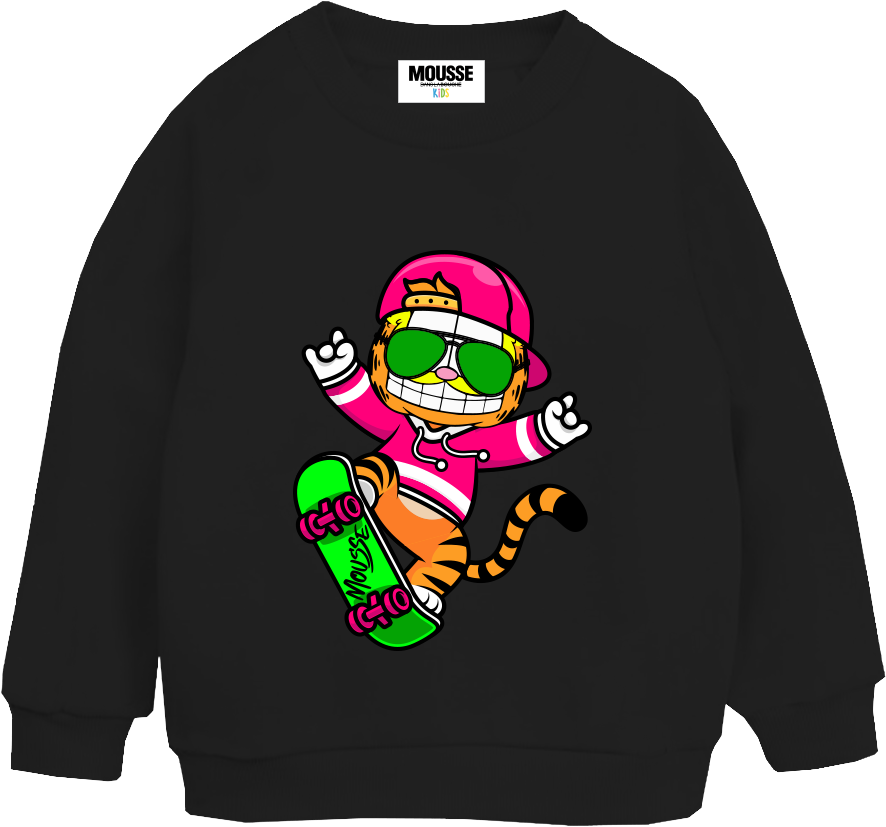 sweatshirt print boy skatetoschool black
