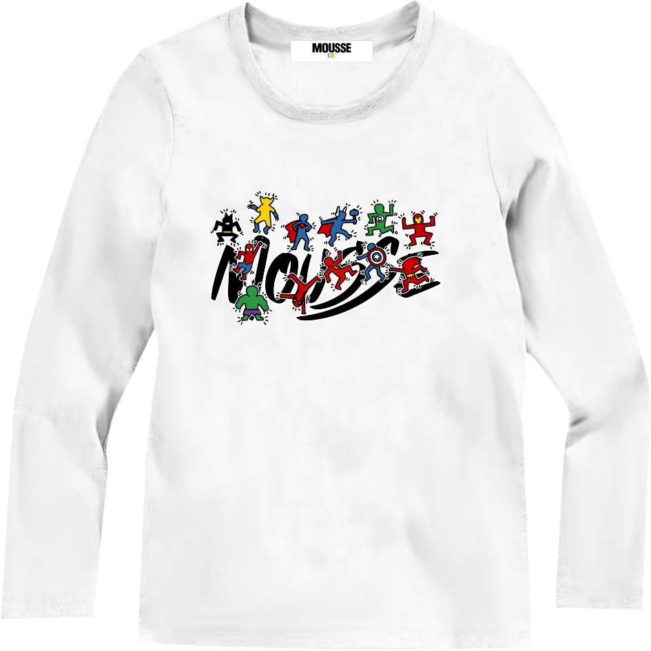 t-shirt ml superkeith white