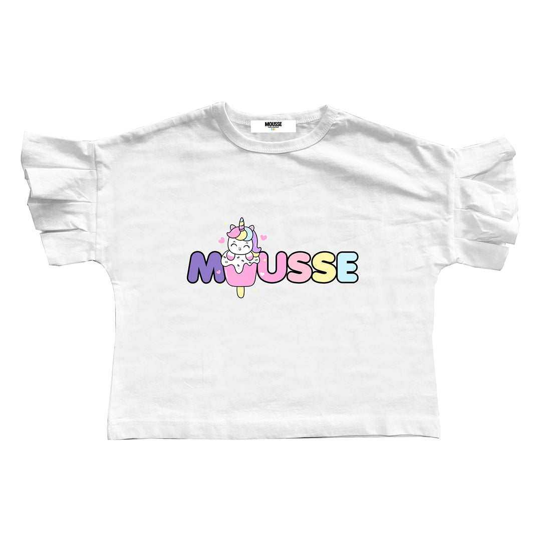 tshirt bimba manica rouches vaporunicorn