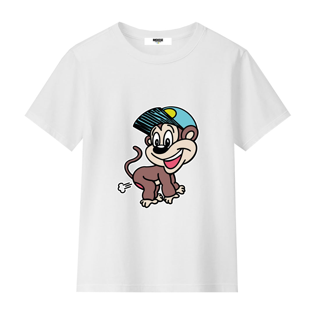 tshirt boy monkeysmile white