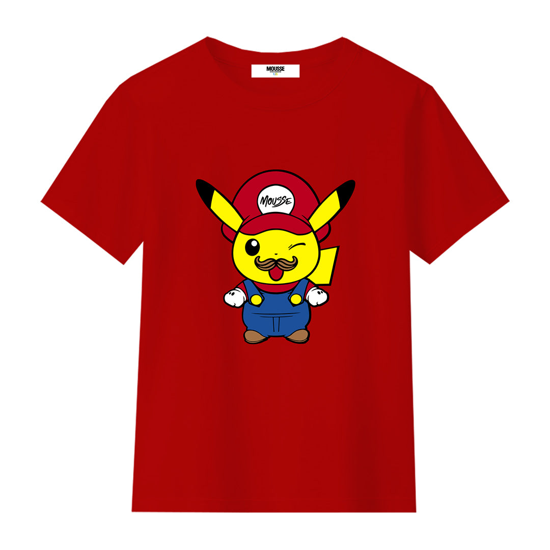 tshirt boy pikamario red